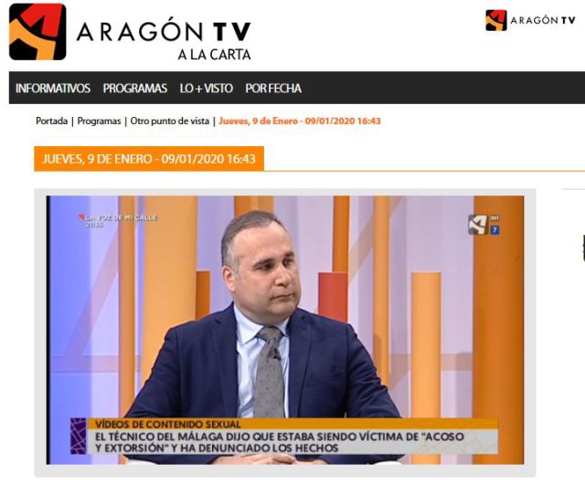 Juan de Dios Meseguer socio de PETEC en Aragon TV