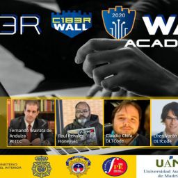 Asociados de PETEC en C1berWall Academy 2020: Fernando Mairata, Raúl Renales, Claudio Chifa, Efrén Varón, Alex Barreiros
