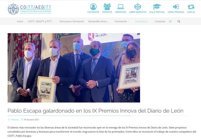 Premio TIC del diario innova a Pablo Escapa
