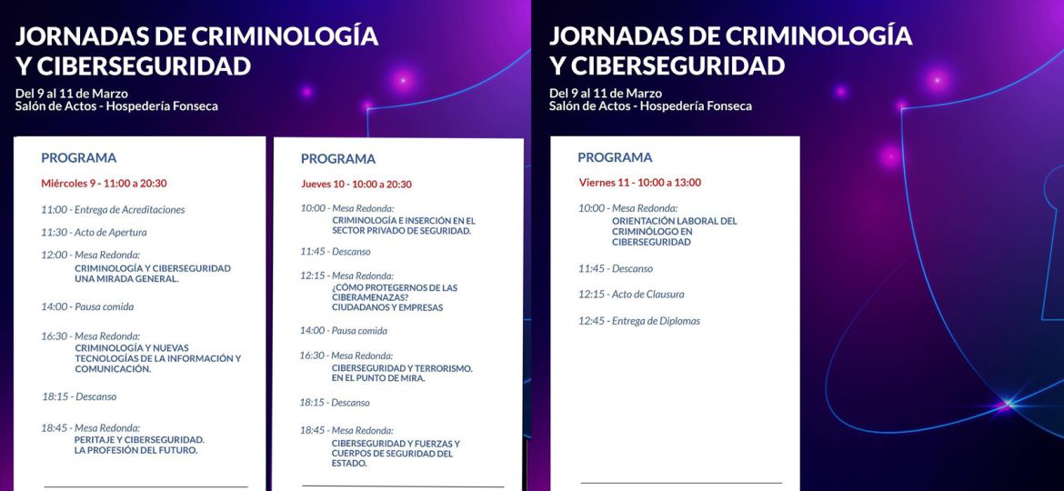 I Jornadas de Criminología y Ciberseguridad en Salamanca organizado por USAL y SECUSAL