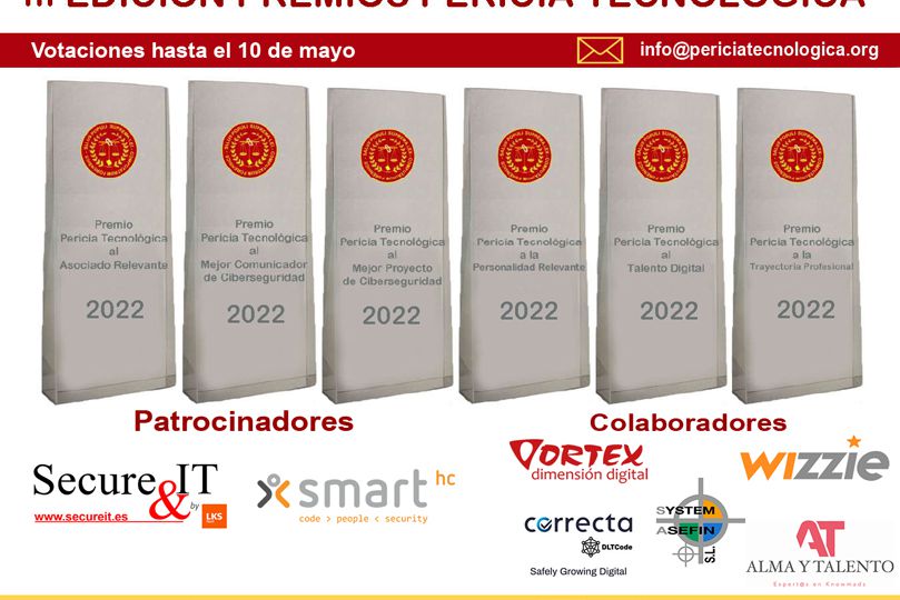 III Edición premios pericia tecnológica 2022. Votación hasta el l10 de mayo