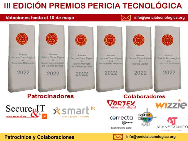 III Edición premios pericia tecnológica 2022. Votación hasta el l10 de mayo