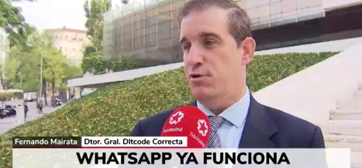 Fernando Mairata en la entrevista por la caída de WhatsApp